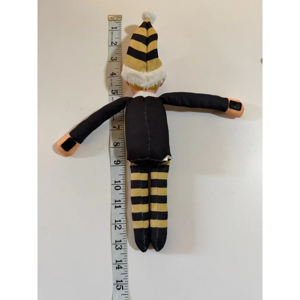 NFL New Orleans Saints Elf Plush Figure Black Gold Fleur-de-lis Holiday Decor
